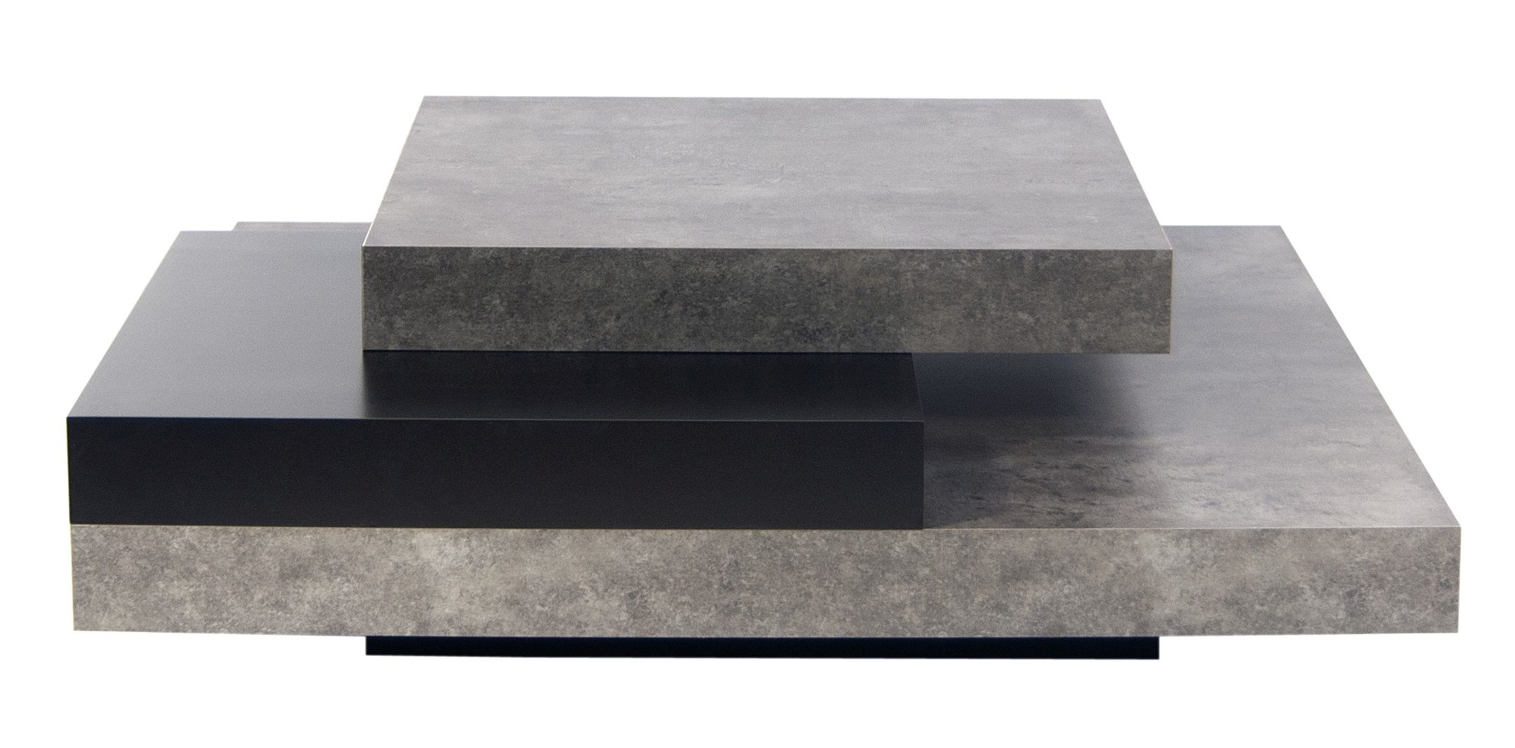 TemaHome Salontafel Slate - L90 X B90 X H30 Cm - Grijs/Zwart