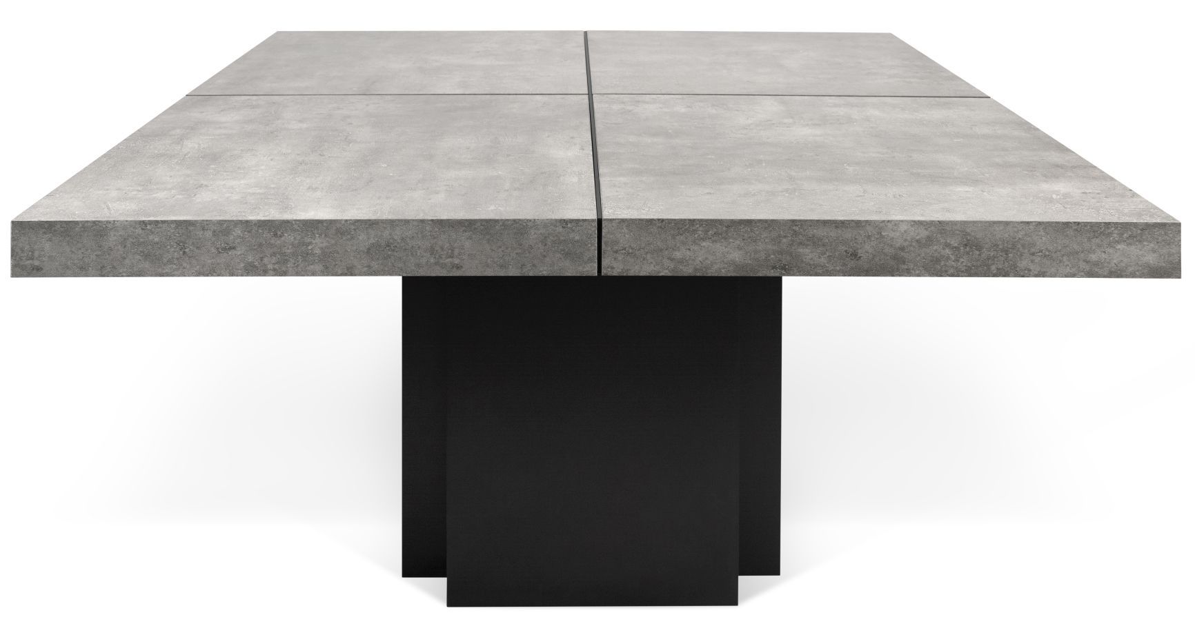 TemaHome Vierkante Tafel Dusk 150 - Grijs Tafelblad - Zwart Onderstel