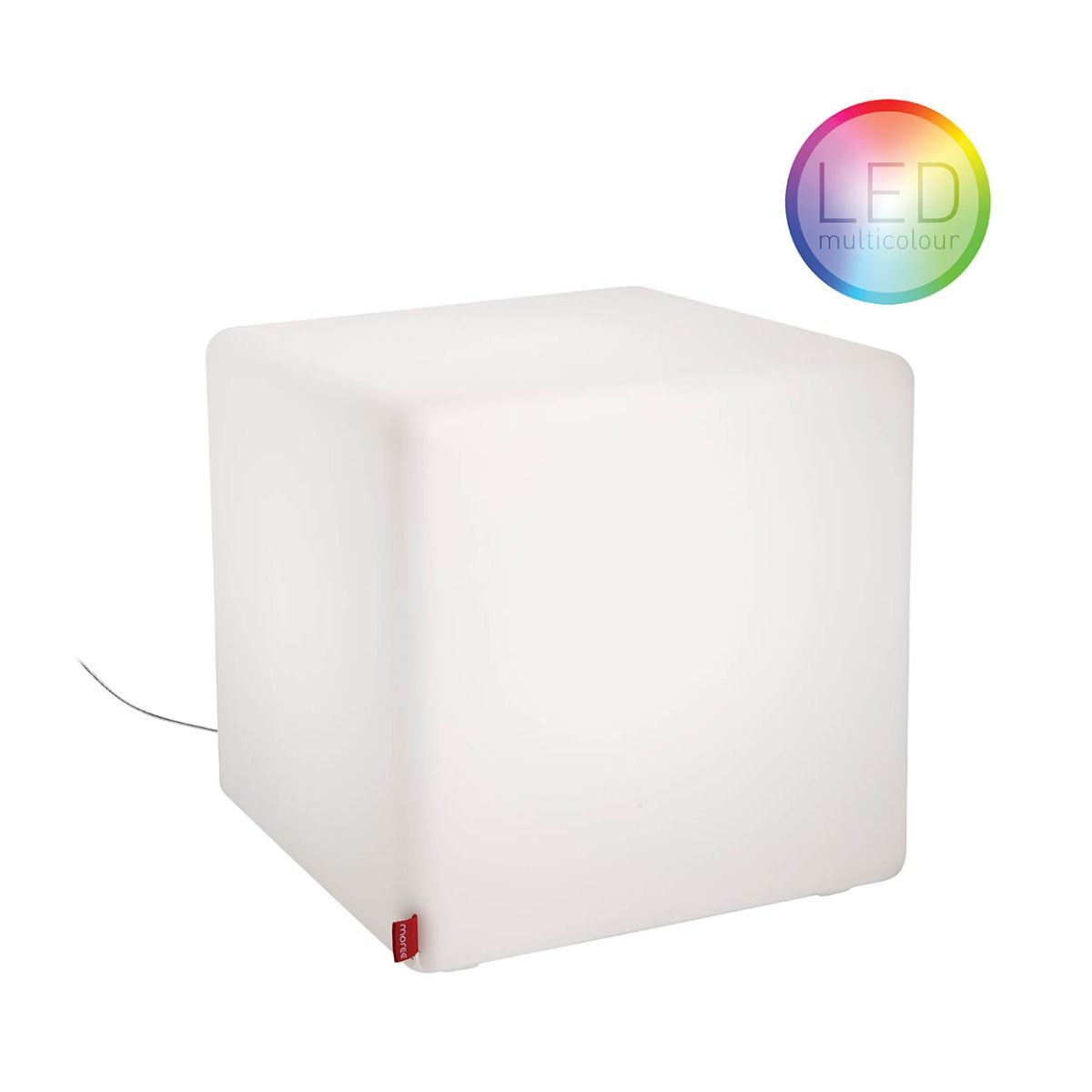 Moree Cube Indoor Bijzettafel Met Multicolor LED - L44 X B44 Cm