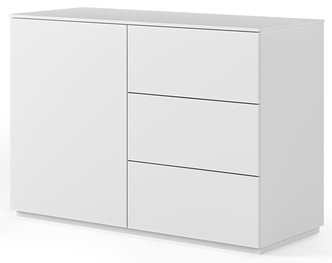 TemaHome Join 120H2 Dressoir 3 Laden/1 Deur - Mat Wit