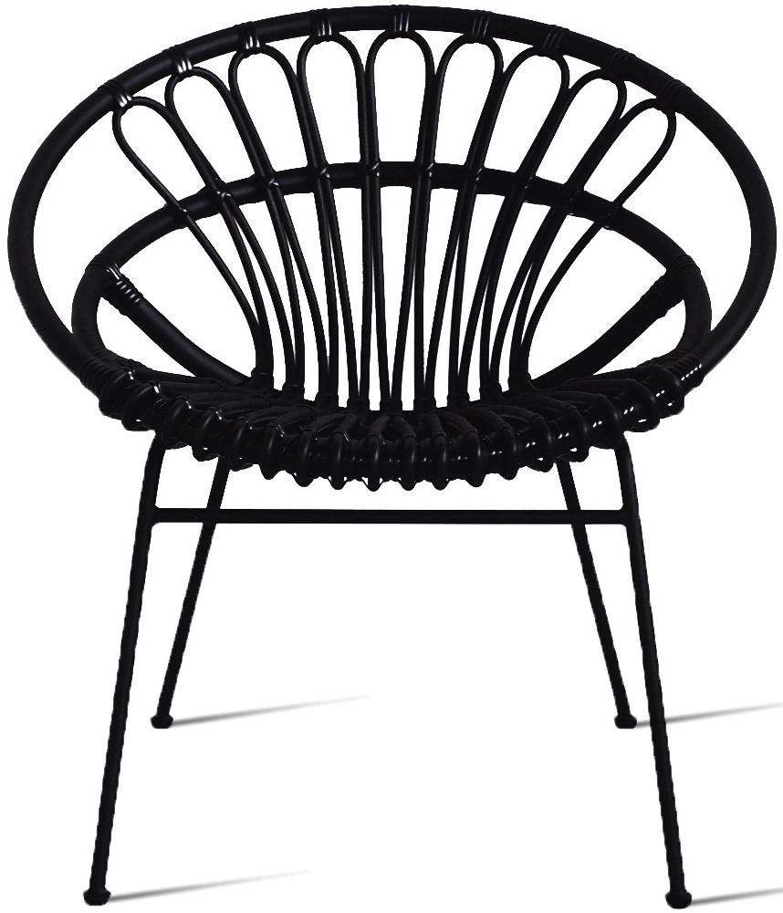 Vincent Sheppard Roxanne Lazy Chair - Zwart - Inclusief Cat.B Zitkussen