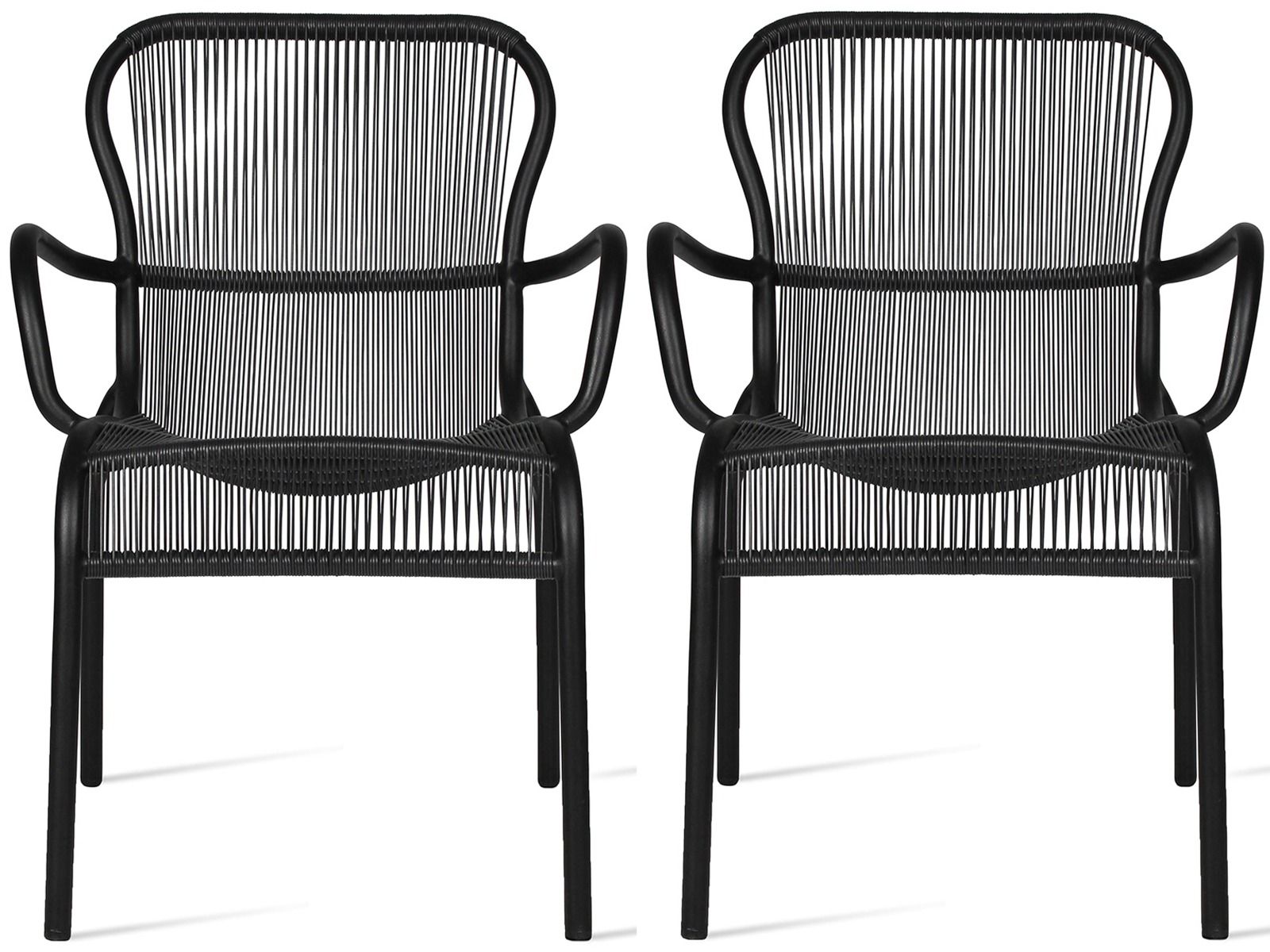 Vincent Sheppard Loop Dining Chair - Set Van 2 - Zwart
