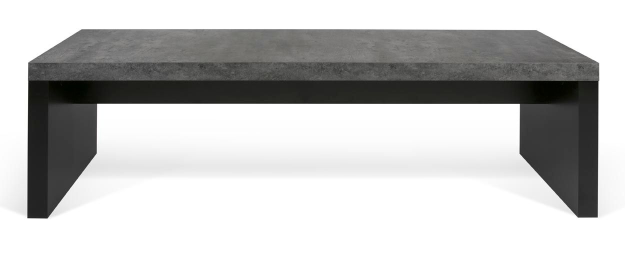 TemaHome Detroit Bank– L140 X B38 X H43 Cm - Concrete Look Zwart