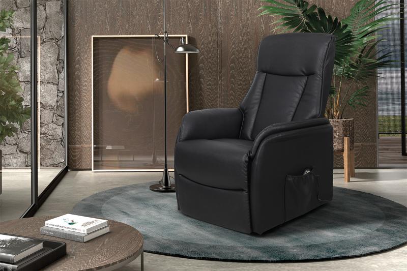 Electrische Relax met lift 'Miami' PU Zwart (1c)