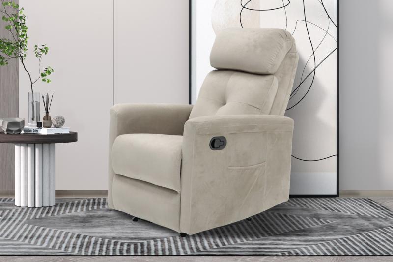 Relax 'Wuhan' manueel verstelbaar Stof Taupe (1c)