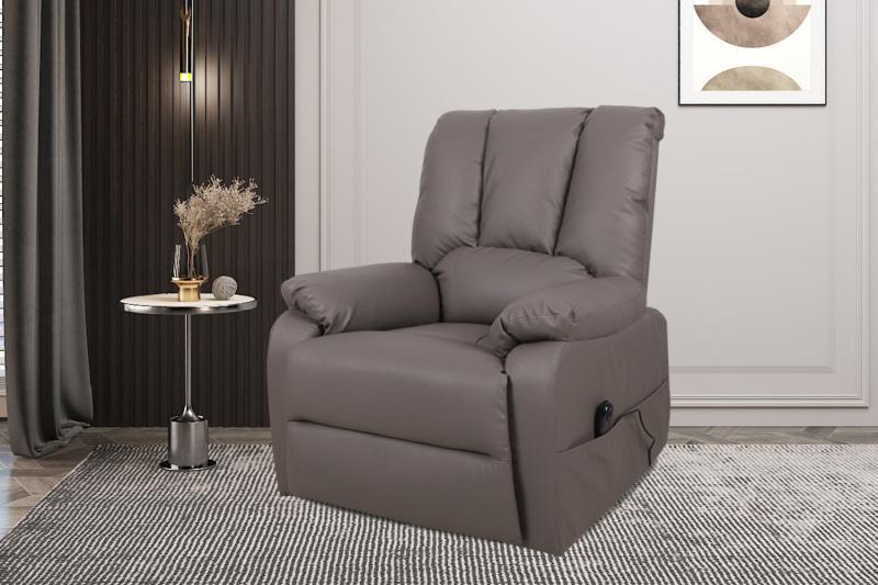 Electrische Relax met lift 'Osaka' PU Taupe (1c)