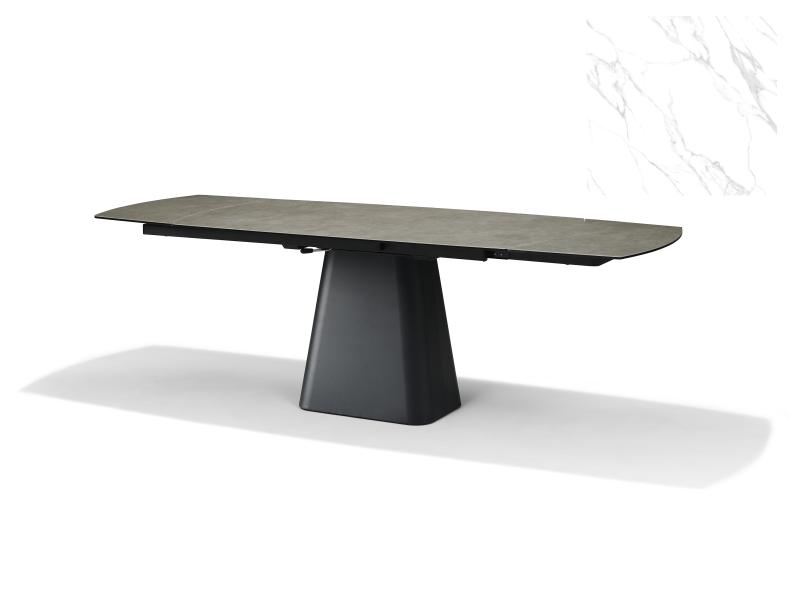 Rick Uitschuiftafel 160x90 (+2 x 40cm) Deckstone Wit Marmer