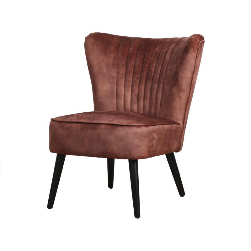 Fauteuil Eva Stof Aurora Velours Copper