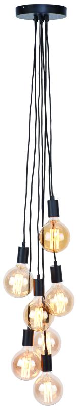 Hanglamp Oslo - Zwart - 35x35x150cm - 7L