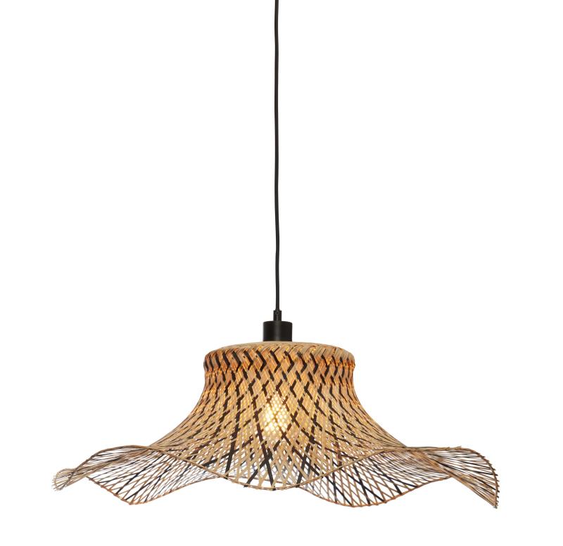 Hanglamp Ibiza - Bamboe/Zwart - 65x65x20cm