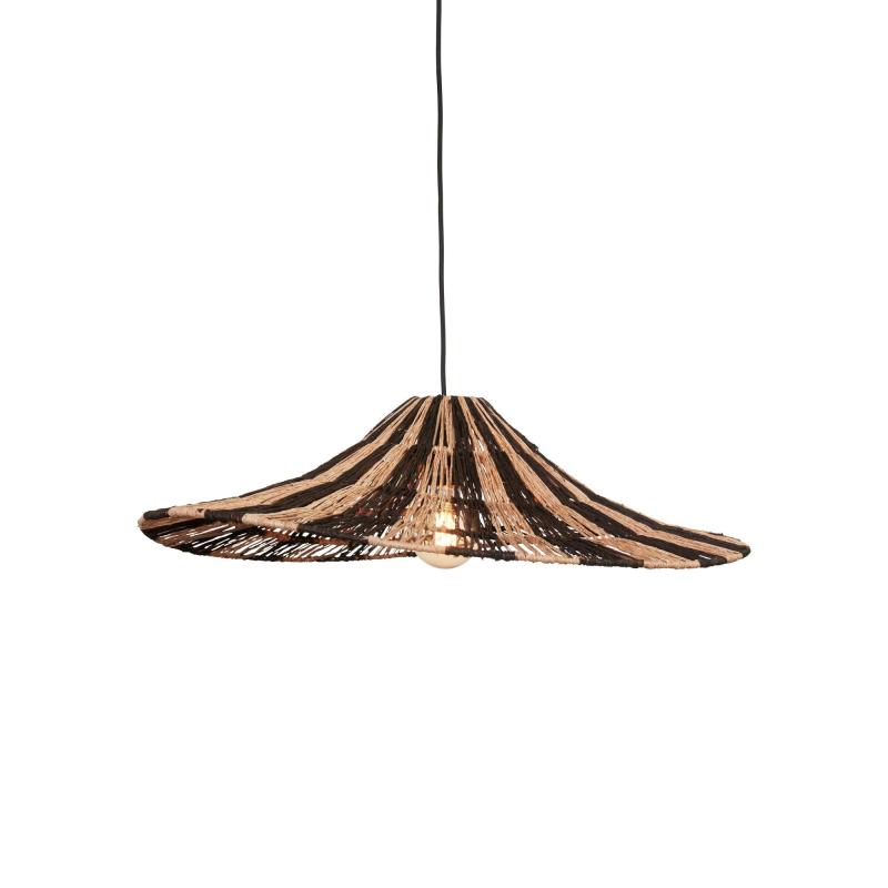 Hanglamp Cuzco - Zwart/Naturel - 65x65x20cm