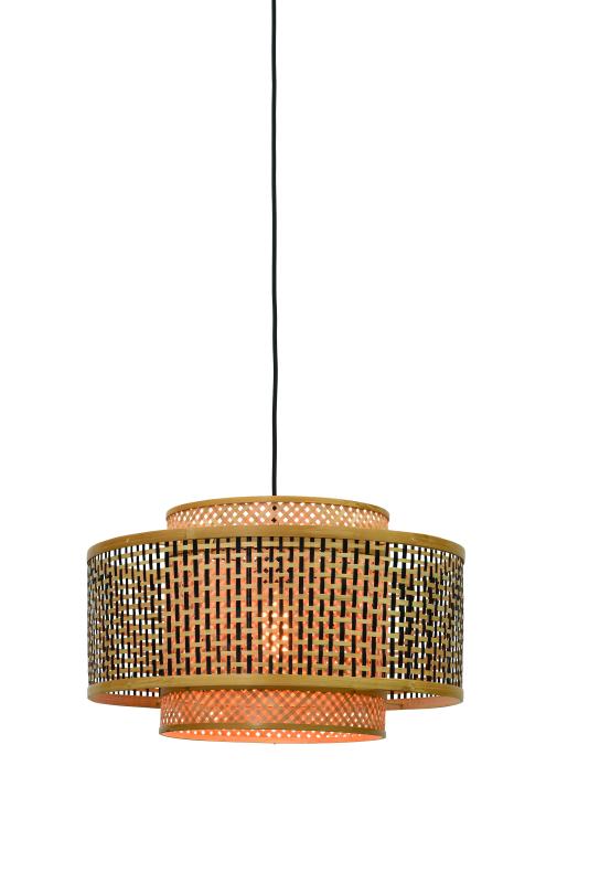 Hanglamp Bhutan - Bamboe/Zwart - Ø50cm