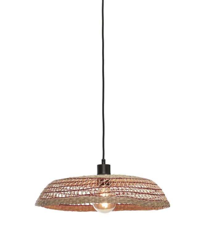 Hanglamp Pantanal - Zeegras/Rood - Ø45cm