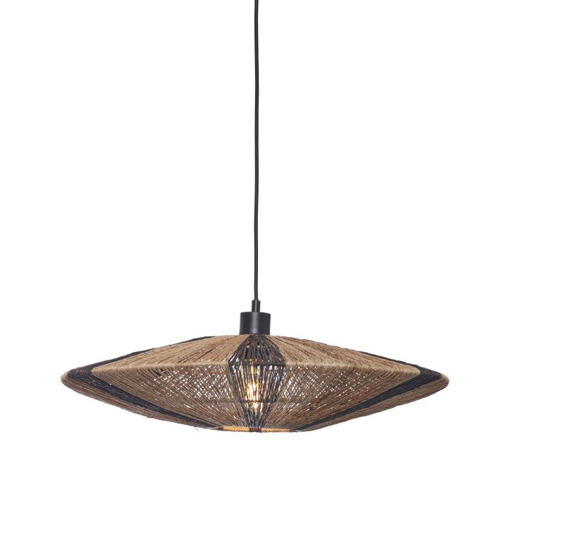 Hanglamp Iguazu - Jute/Zwart - Ø55cm