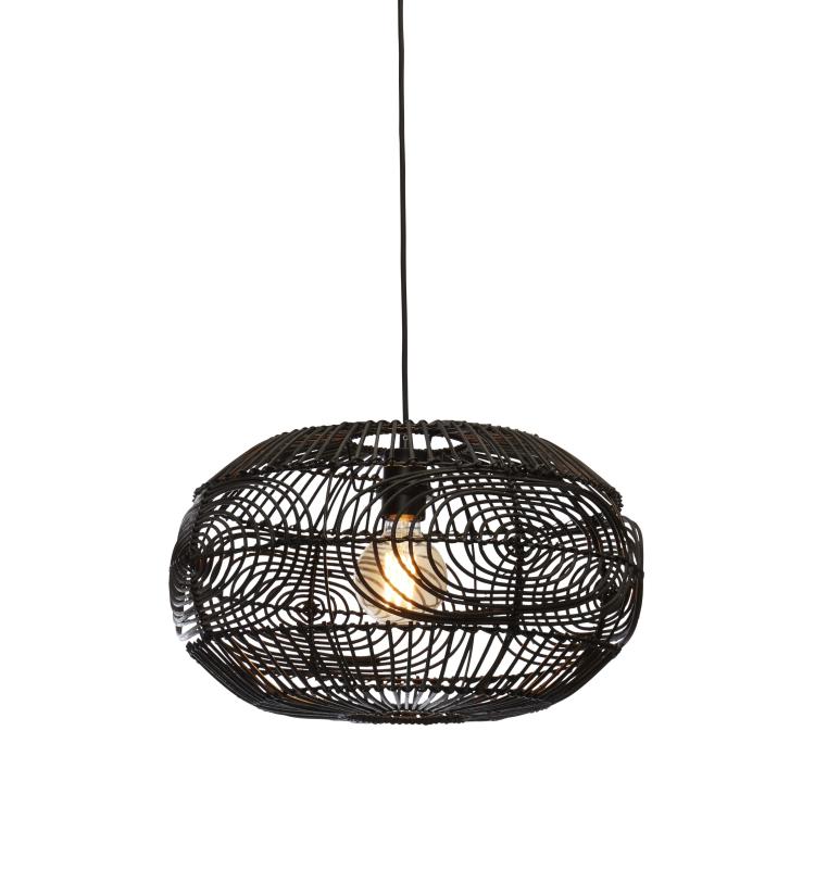 Hanglamp Madeira - Rotan Zwart - Ø48cm