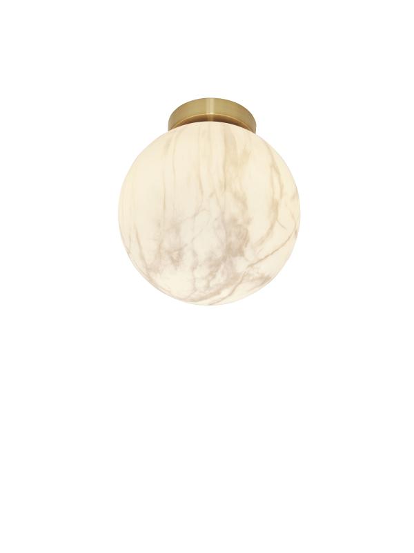 Plafonniere Carrara - Goud/Wit - Ø22cm