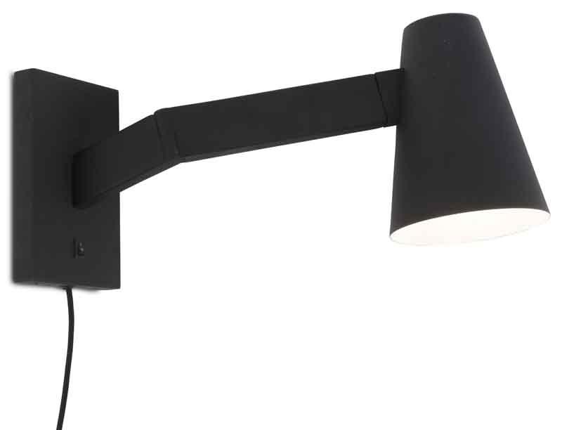 Wandlamp Biarritz - Zwart - 41x12x20cm