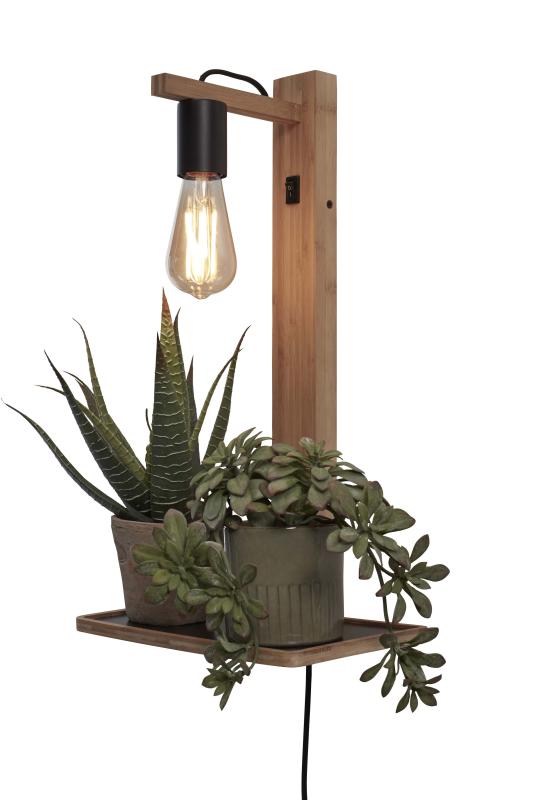 Wandlamp Flores - Bamboe - 30x18x52cm