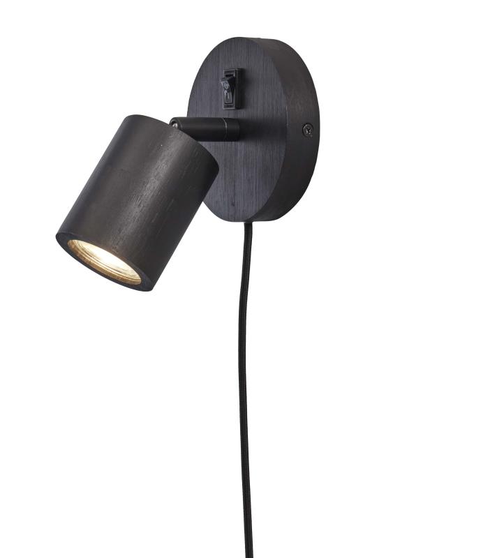 Wandlamp Java - Bamboe Zwart - Ø12cm