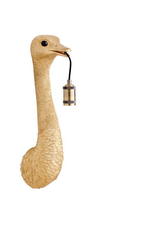 Wandlamp Ostrich - Goud - 18x15,5x57,5cm