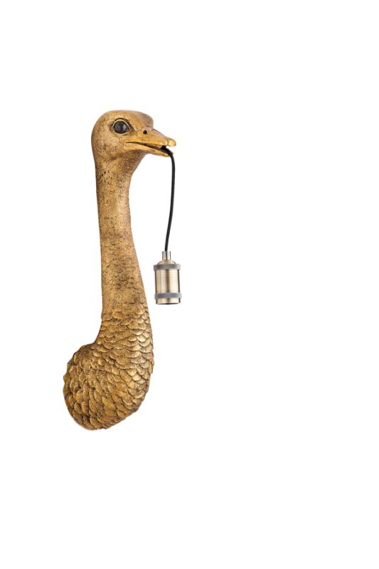 Wandlamp Ostrich - Antiek Brons - 18x15,5x57,5 cm