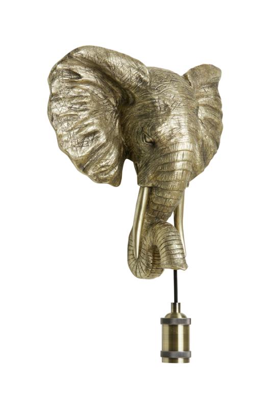 Wandlamp Elephant - Goud - 35x13x36cm