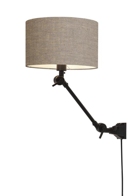 Wandlamp Amsterdam - Taupe/Zwart - 65x32x45cm