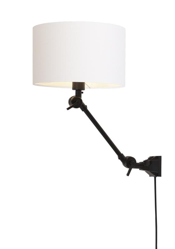 Wandlamp Amsterdam - Wit/Zwart - 65x32x45cm