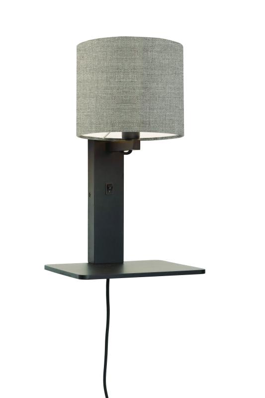 Wandlamp Andes - Bamboe Zwart/Taupe - 19x24x36cm