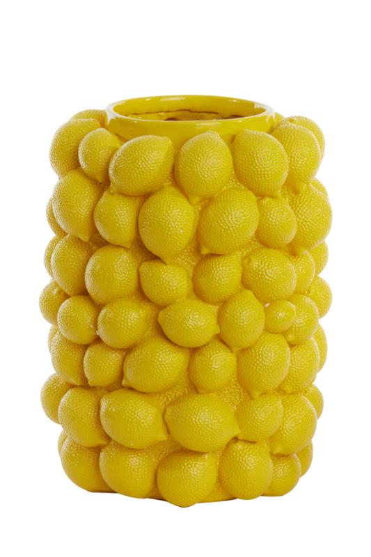 Vase deco Ø31x41 cm LEMON yellow