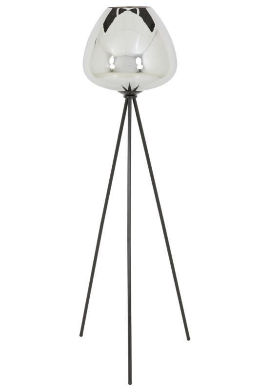 Floor lamp tripod Ø42x146 cm MAYSON glass smoked+matt black