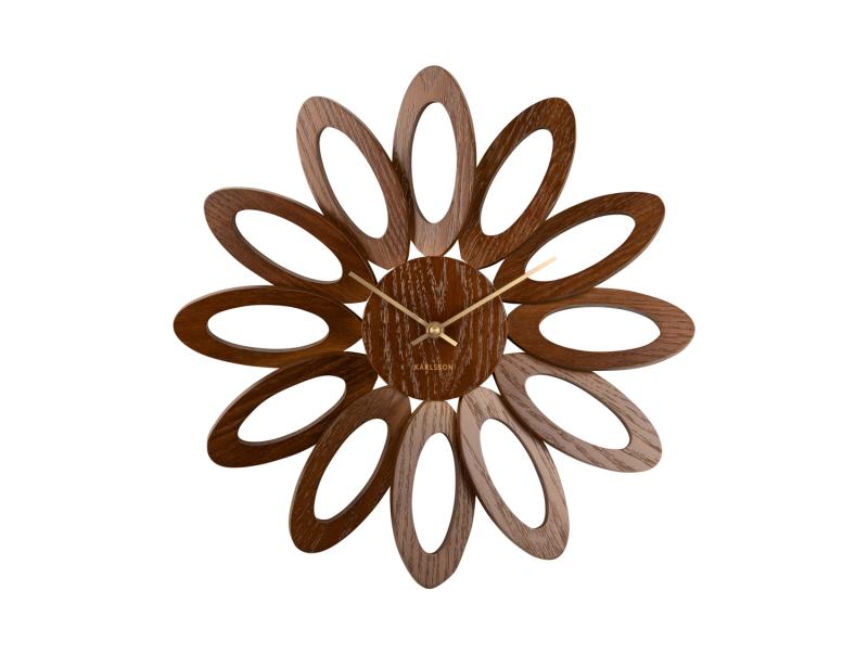 Wandklok Fiore - Donker Hout - Ø40cm