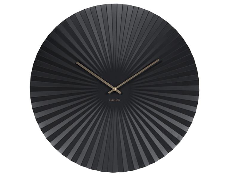 Wall clock Sensu XL steel black