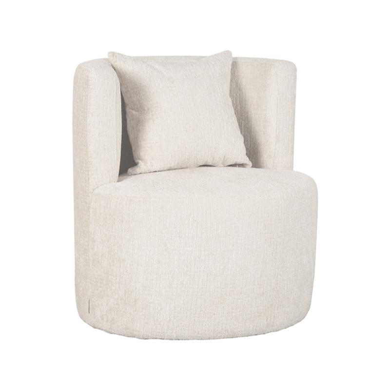 LABEL51 Fauteuil Evy - Naturel - Fluweel